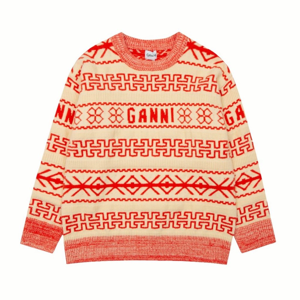 Ganni Summer Organic Wool Jumper | Red - Picture 1 of 9